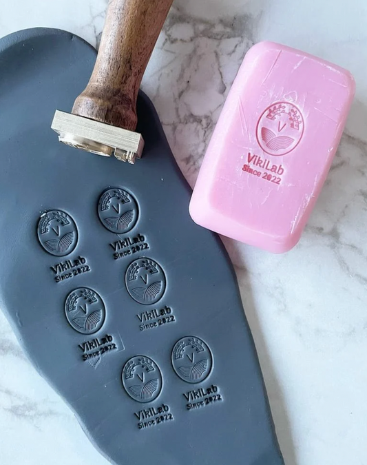 Custom Brass Deep Design Stamp (Ideal for Soaps, Leather, Ice & Pottery)