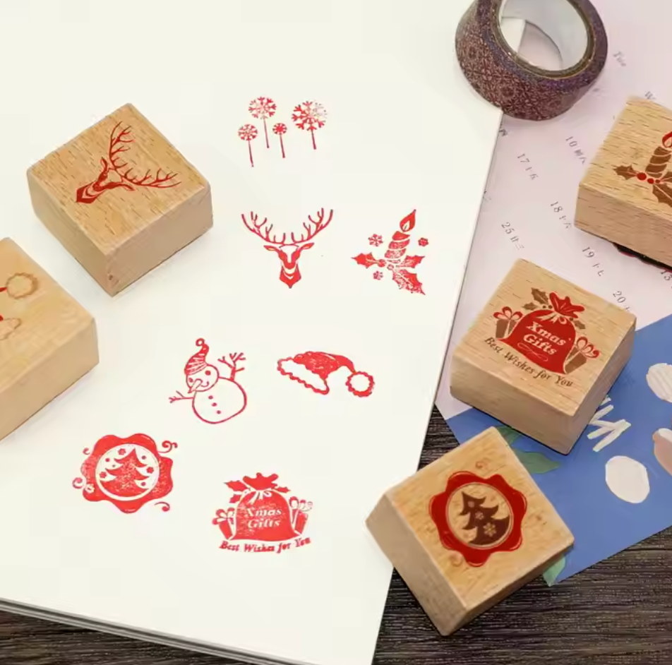 Pre-Designed Rubber Stamp #505 (100% Handmade with Love) (Paper | Fabric | Canvas | Art Concrete | Cork | Wood)