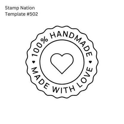 Pre-Designed Rubber Stamp #502 (100% Handmade, Made with Love) (Paper | Fabric | Canvas | Art Concrete | Cork | Wood)