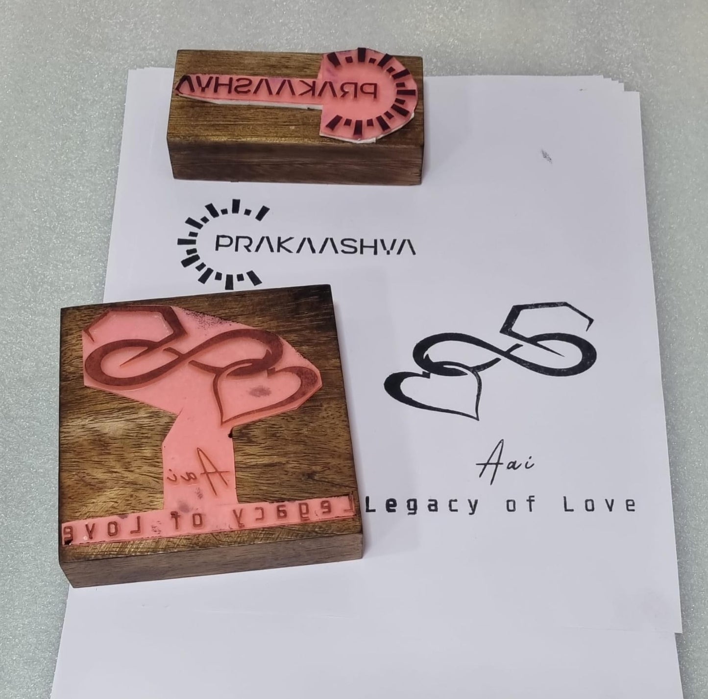 Pre-Designed Rubber Stamp #601 (Thank You) (Paper | Fabric | Canvas | Art Concrete | Cork | Wood)