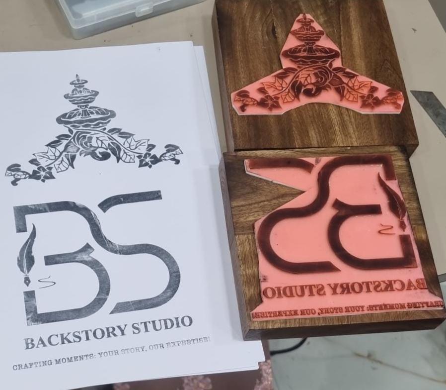 Pre-Designed Rubber Stamp #506 (Handmade) (Paper | Fabric | Canvas | Art Concrete | Cork | Wood)